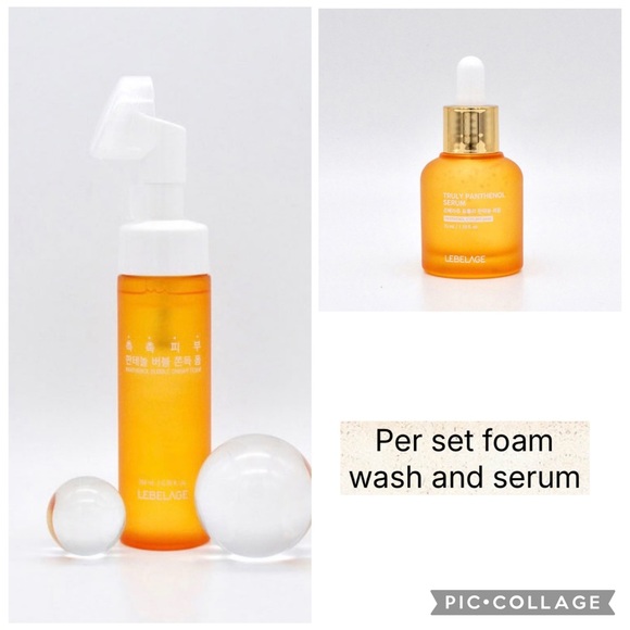 Lebelage Pathenol Skincare Set - Foam Wash and Serum